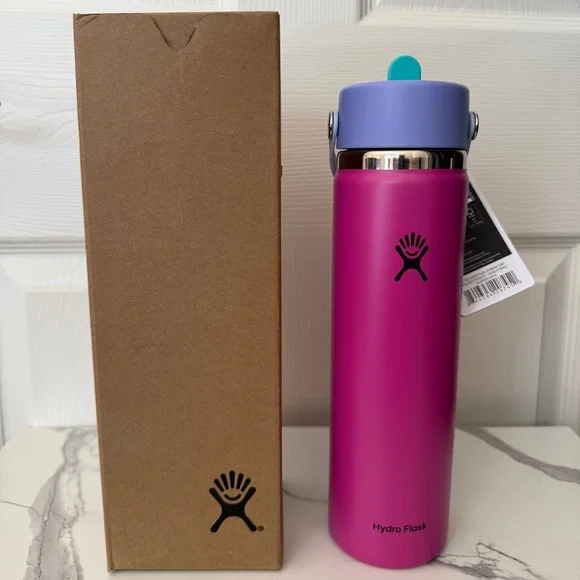 Hydro Flask 24oz Wide Mouth Straw Limited Remix: Sugar Plum & Holiday Punch - Picture 9 of 10